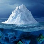Iceberg que muestra la punta y oculta los gastos